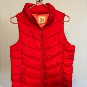 SO Bright Red Quilted Vest
